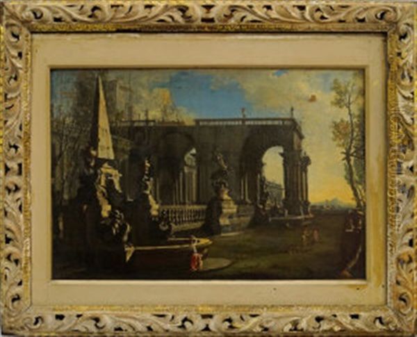 Roman Ruins And Figures - view 1