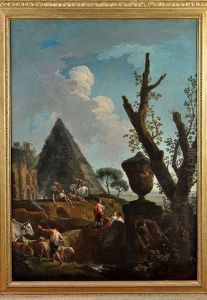 A Pastoral Capriccio With The Pyramid Of Caius Sestius