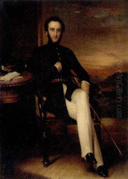 Portrait Of Colonel Holland Of Kingsgate Castle, Kent, In Regimental Uniform - view 1