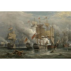 The Battle Of St. Vincent by Richard Bridges Beechey