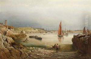 A Lazy Afternoon Off Plymouth Hoe by Richard Bridges Beechey