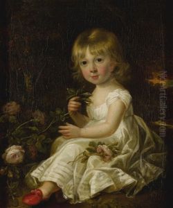 Portrait Of A Young Girl, Full Length, Holding Flower Portrait Of A Young Girl, Full Length, Holding Flower