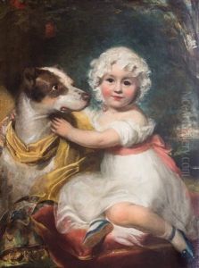 Young Girl With Hound by Sir William Beechey