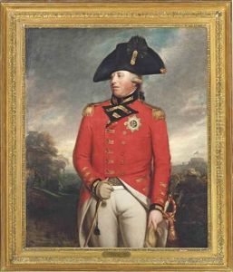Portrait Of King George Iii (1738-1820), Three-quarter-length, In Field Marshal's Uniform, With The Star Of The Order Of The Garter, With Windsor Castle Beyond