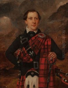 Young Man In Scotch Plaid, Circa 1780 by Sir William Beechey