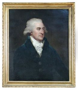 Portrait Of George Livius (1743-1816), Quarter Length, In Blue With A White Stock And Powdered Hair