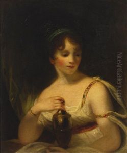Portrait Of Charlotte Earle Beechey, The Artist's Daughter, As Psyche by Sir William Beechey