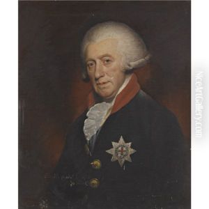Portrait Of George, 4th Earl Of Cardigan, Later 1st Duke Of Montagu Wearing Windsor Unifrom And The Badge Of The Order Of The Garter by Sir William Beechey