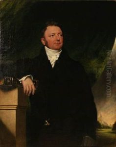 Portrait Of A Gentleman In A Black Jacket With One Hand Resting On The Bible