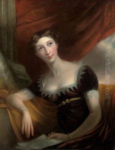 Portrait Of Lady Frances Caroline Wedderburn Webster In A Plum Velvet Dress With Gothic Dentate Trim Portrait Of Lady Frances Caroline Wedderburn Webster In A Plum Velvet Dress With Gothic Dentate Trim