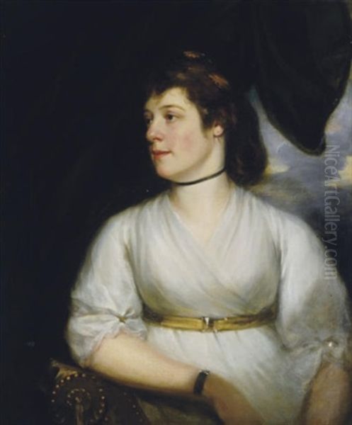 Portrait Of A Lady In A White Dress - view 1