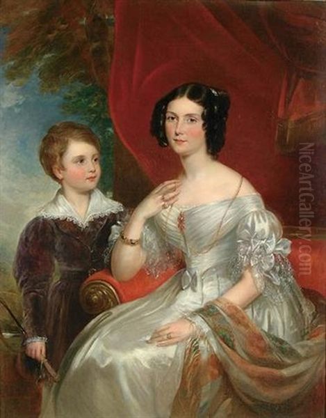 Lady Georgiana Bertie And Her Son Charles - view 1