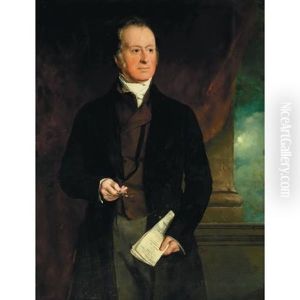 A Portrait Of A Barrister Holding His Brief A Portrait Of A Barrister Holding His Brief