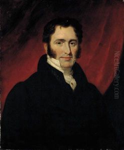 Portrait Of A Gentleman, (judge Meadows?) In A Black Coat And White Cravat