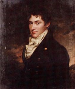 Portrait Of A Young Man Wearing A Brown Coat And White Stock