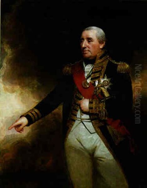 Portrait Of Admiral Sir John Thomas Duckworth Bt. In Naval Uniform - view 1