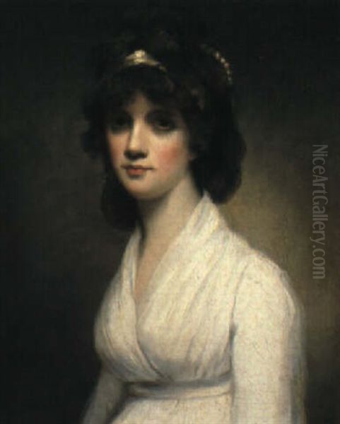 Portrait Of Elizabeth Townshend In A White Dress - view 1