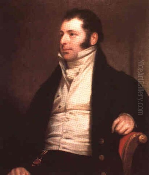 Portrait Of John Chambers Reade In Red Armchair - view 1