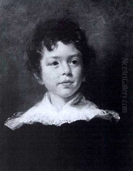 Young Boy With Lace Collar - view 1