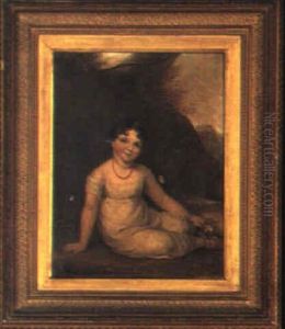 A Child Seated In A Landscape A Child Seated In A Landscape