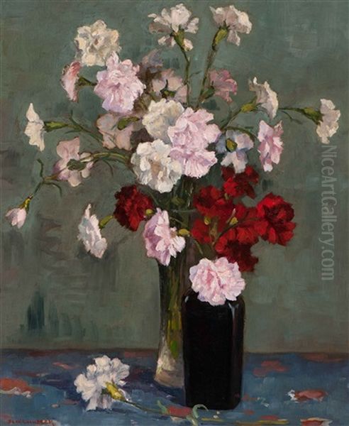 Still Life With Carnations In Glass Vases - view 1