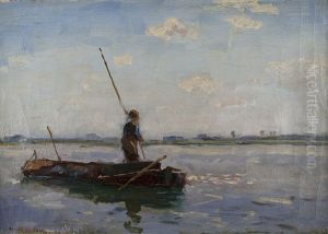 Fischer In Der Mittagssonne by Bernardus Antonie Van Beek