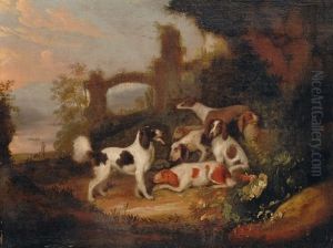 Resting Hounds by Adriaen Cornelisz Beeldemaker