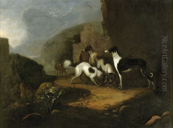 Sudliche Landschaft Mit Jagdhunden - view 1