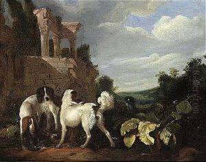 Hounds Near Ruins by Adriaen Cornelisz Beeldemaker