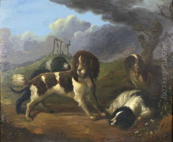 Quatre Chiens De Chasse - view 1