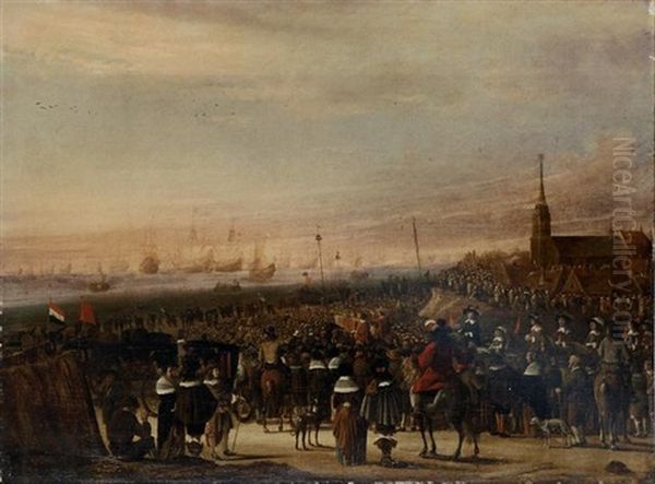 The Embarkation Of King Charles Ii At Scheveningen - view 1