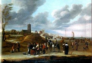 La Plage De Scheveninger by Cornelis Beelt