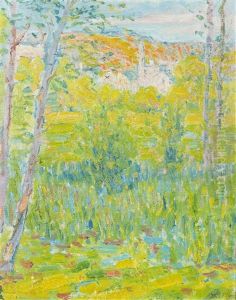 Sommarlandskap Med Trad by Dick Beer