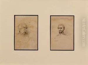 Retrato De Dama Y De Caballero by Joaquin Agrasot y Juan
