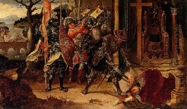The Emperor Heraclius Beheading The Persian King Chosroe - view 1