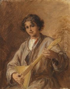 Junger Bursche Mit Balalaika