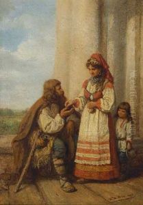 Das Almosen by Wilhelm Amandus Beer
