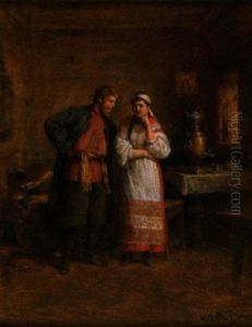Russische Brautwerbung by Wilhelm Amandus Beer