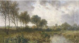 A Pond In A Meadow by Euphrosine Beernaert