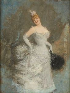 Danseuse A L"eventail by Jan van Beers
