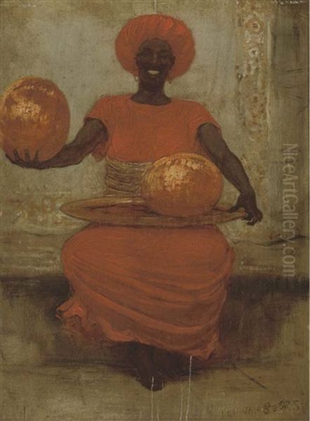 An African Melon Seller - view 1