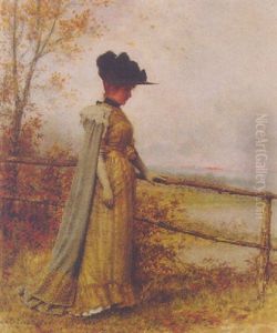 An Elegant Lady Watching The Sunset
