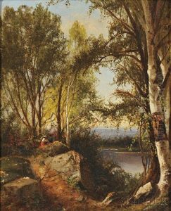 Hudson River School Landscape by Julie (Hart) Beers