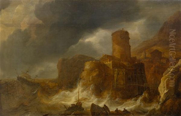 Stormy Coastal Landscape - view 1