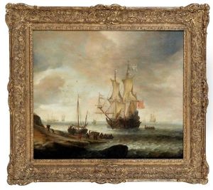 Navire De Guerre Accostant by Jan Abrahamsz. Beerstraten
