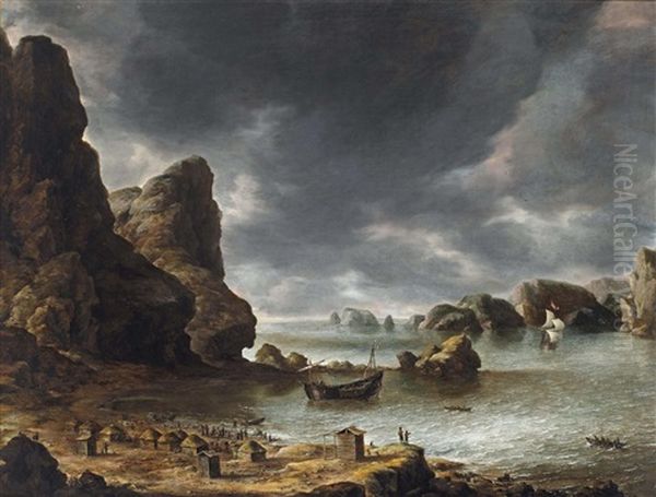A View Of A Bay With Rocks, Possibly Smeerenburg - view 1