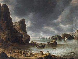 A View Of A Bay With Rocks, Possibly Smeerenburg