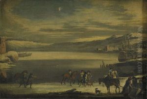 Vinterlandskap Med Ryttare by Jan Abrahamsz. Beerstraten