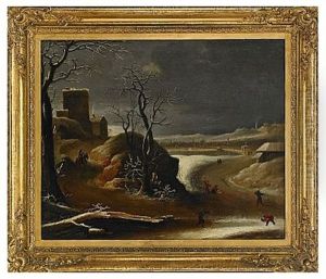 Vinterlandskap by Jan Abrahamsz. Beerstraten