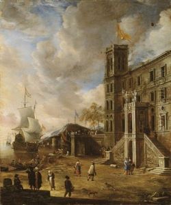 Palais Italien Pres D'un Port by Jan Abrahamsz. Beerstraten